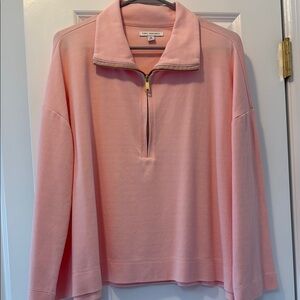 Pink Bell Sleeve Zip Pullover